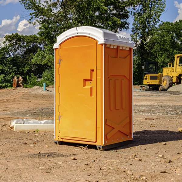 how often are the portable restrooms cleaned and serviced during a rental period in Three Oaks Michigan